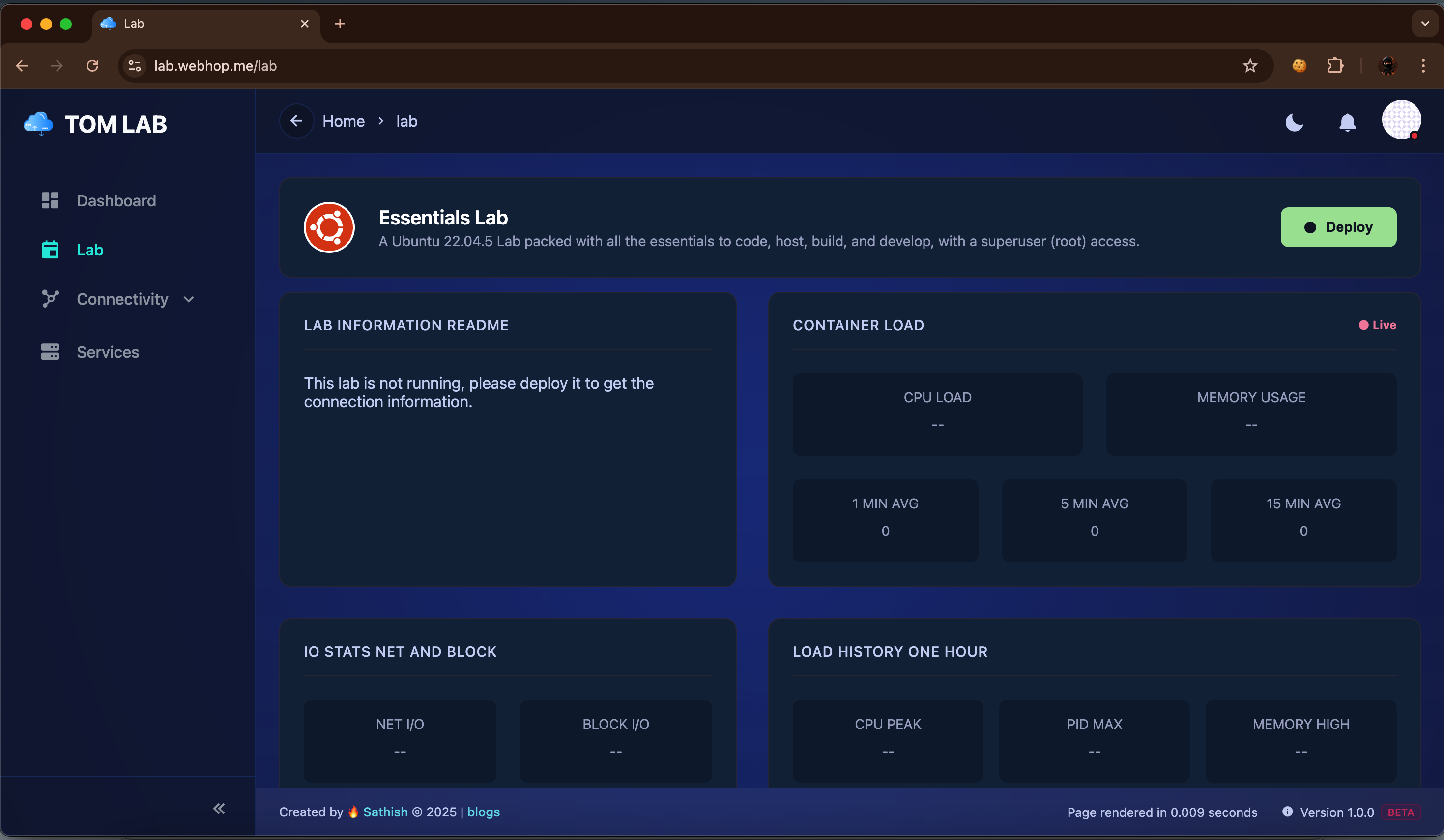 Successfully connected to Tom Lab from Windows PowerShell